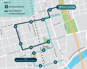 La línea 12 suma un ramal para conectar Barracas con Palermo