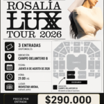 ENTRADAS TICKETS CAMPO DELANTERO B ROSALIA MOVISTAR ARENA 6 DE AGOSTO 2026