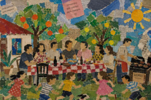 Un taller en La Boca convierte recuerdos de infancia en collages