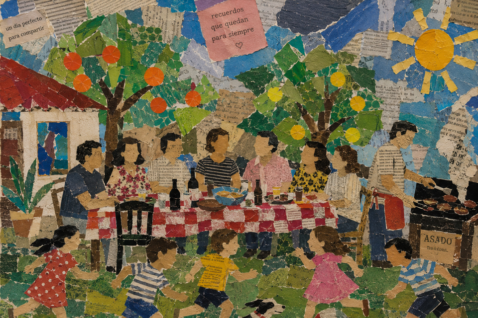 Un taller en La Boca convierte recuerdos de infancia en collages