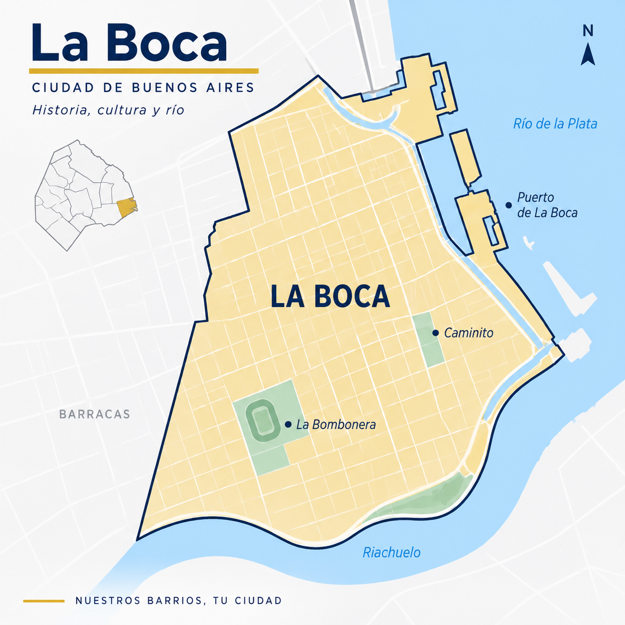 Vista del barrio de La Boca, Ciudad de Buenos Aires