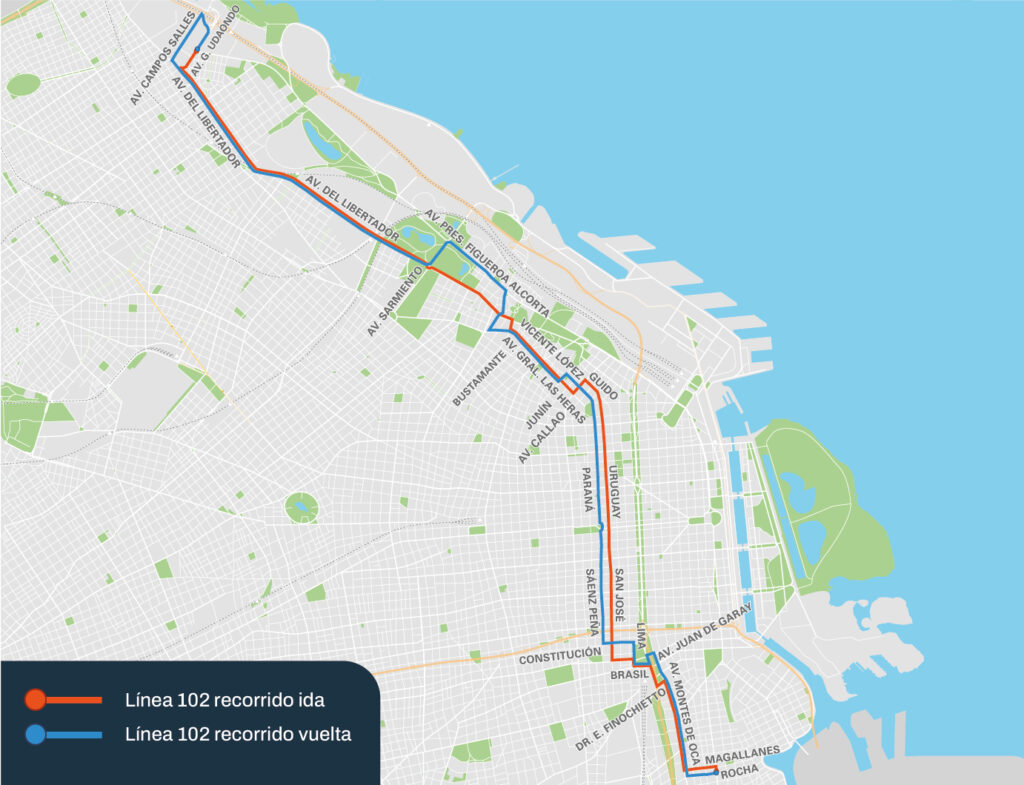 El 102 sumará un ramal entre Barracas y Núñez